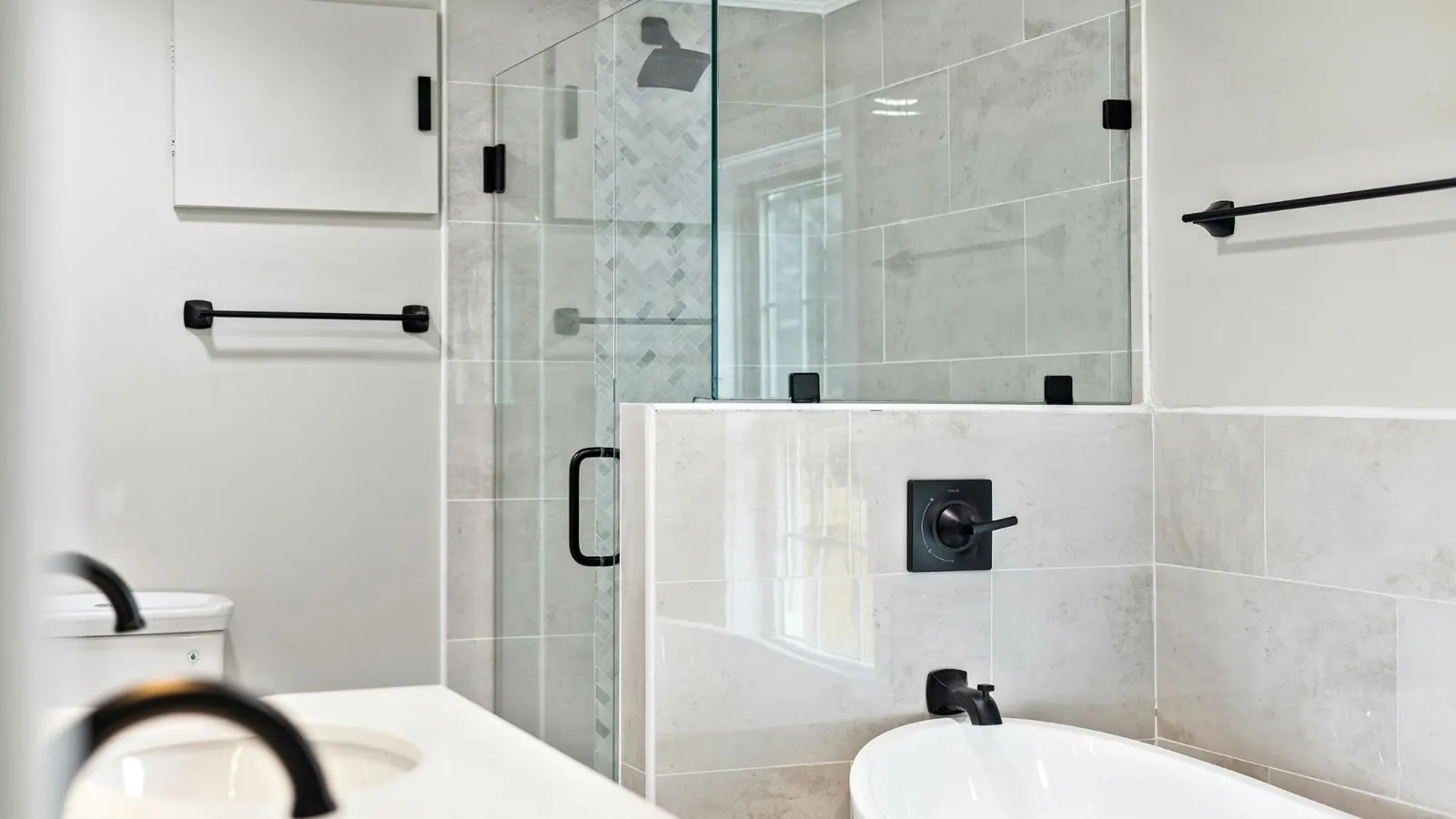 modern bathroom shower remodel in Louisville KY