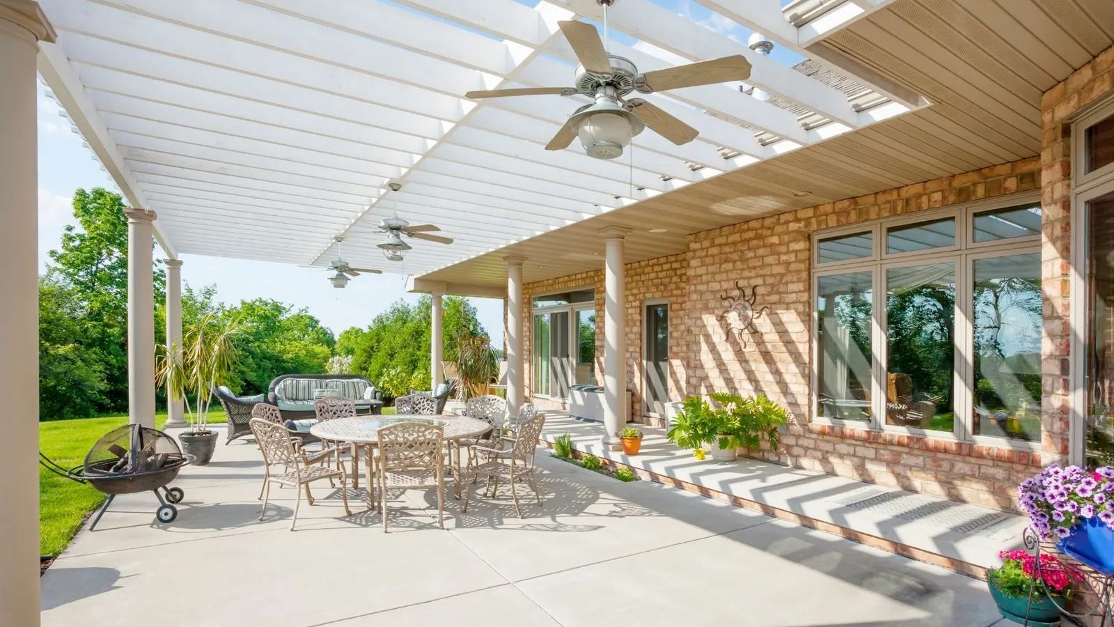 covered concrete patio installation in Louisville KY