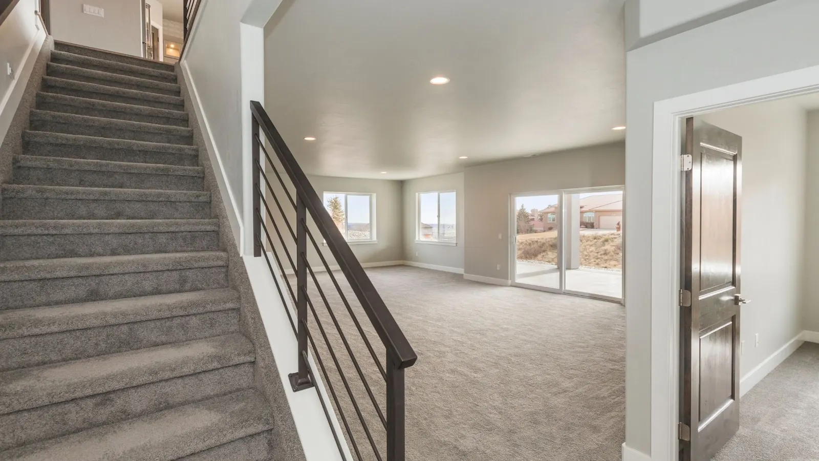 finished basement living area in Louisville KY