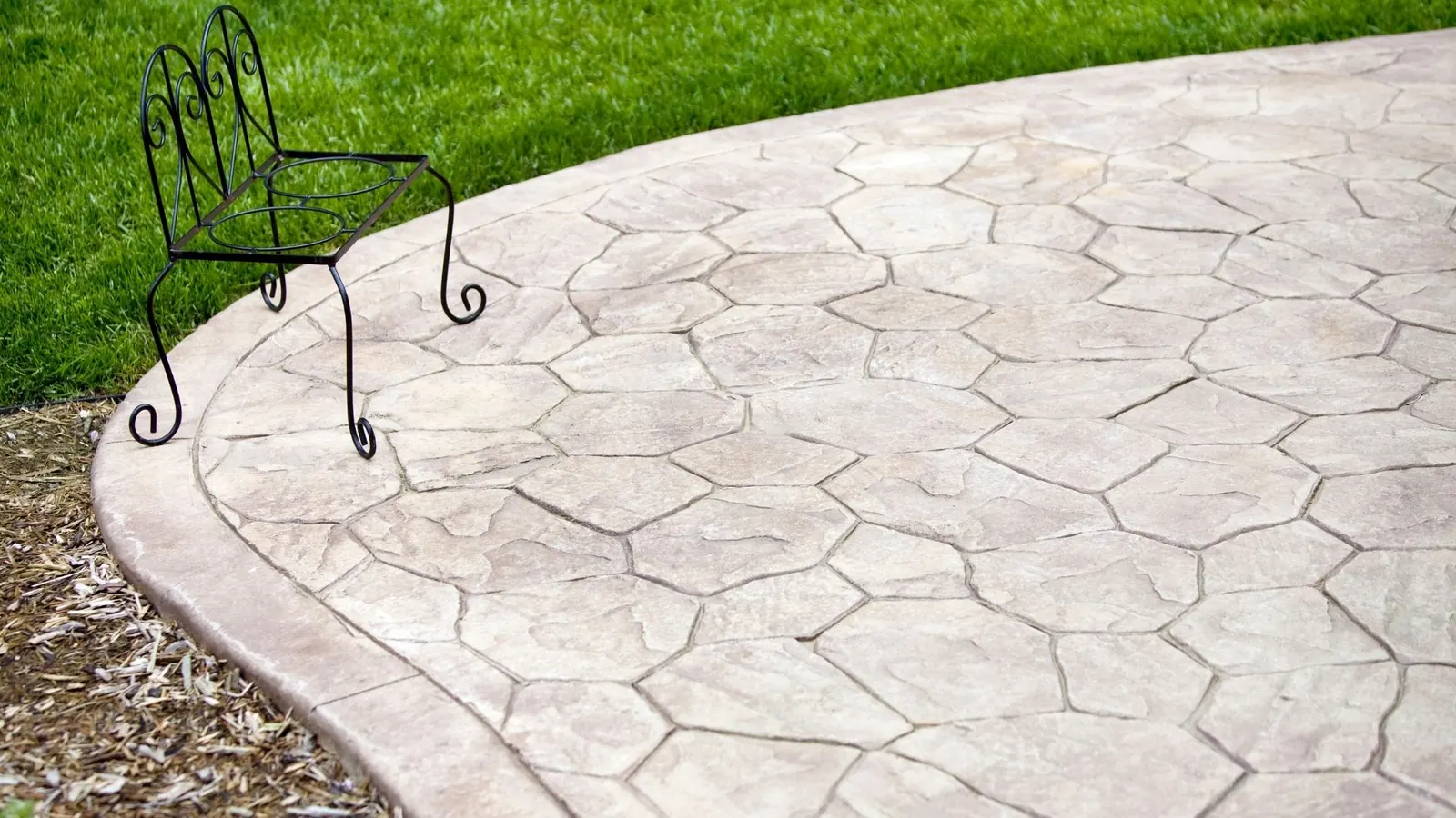 stamped concrete patio pattern in Louisville KY